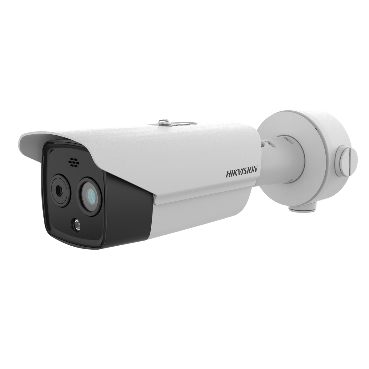 Outdoor bullet CCTV security camera with infrared and lens, wall mount design