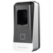 Biometric fingerprint and card access control terminal, black and silver housing
