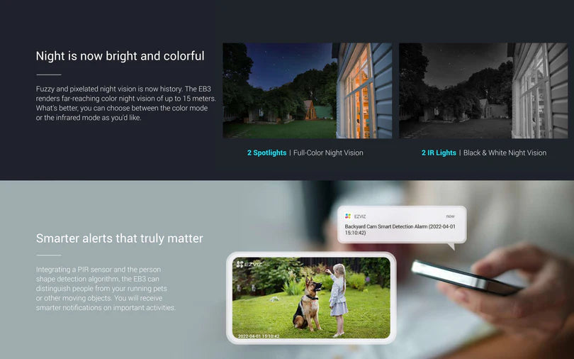 EZVIZ EB3 CAMERA - 4G BATTERY SMART HOME