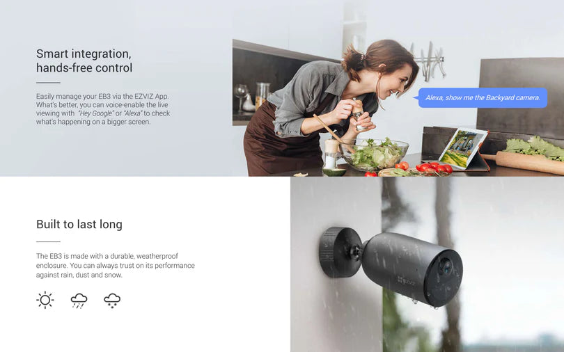 EZVIZ EB3 CAMERA - 4G BATTERY SMART HOME