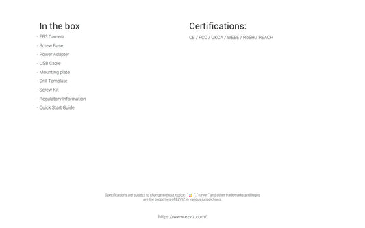 EZVIZ EB3 CAMERA - 4G BATTERY SMART HOME