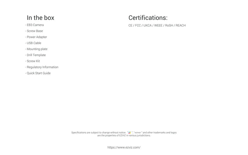 EZVIZ EB3 CAMERA - 4G BATTERY SMART HOME