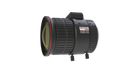 Hikvision 8MP IR CCTV security camera lens, 3.8-16mm F1.4 CS-mount, black with red accents