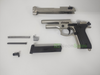 BLOW F92 BLANK GUN - SATIN W/ BLACK GRIPS & TRIM