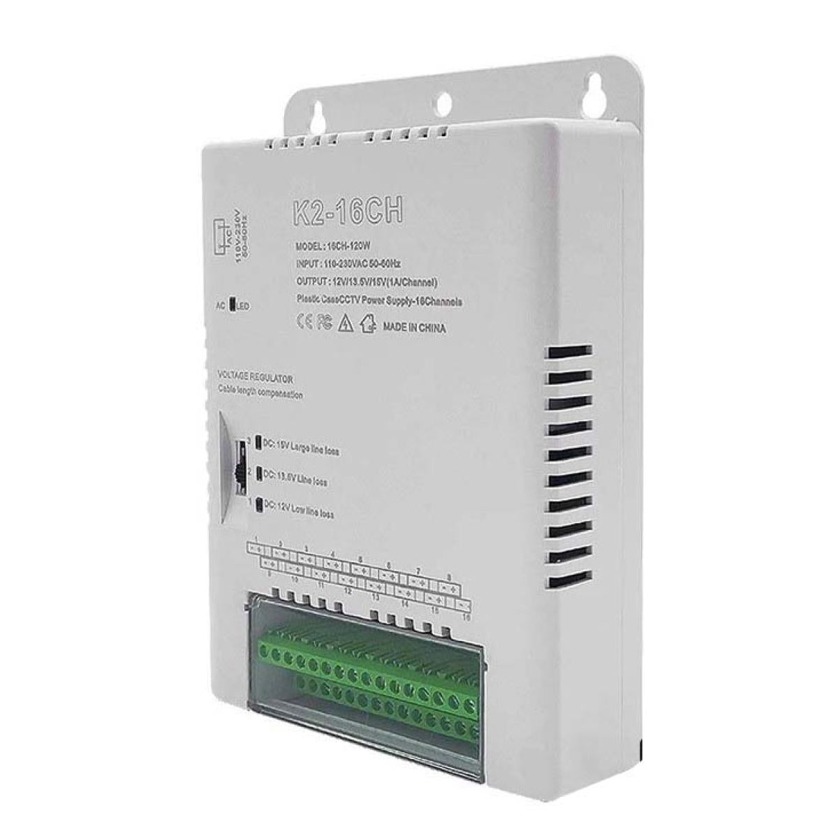 K2 12V 16 channel CCTV power supply box