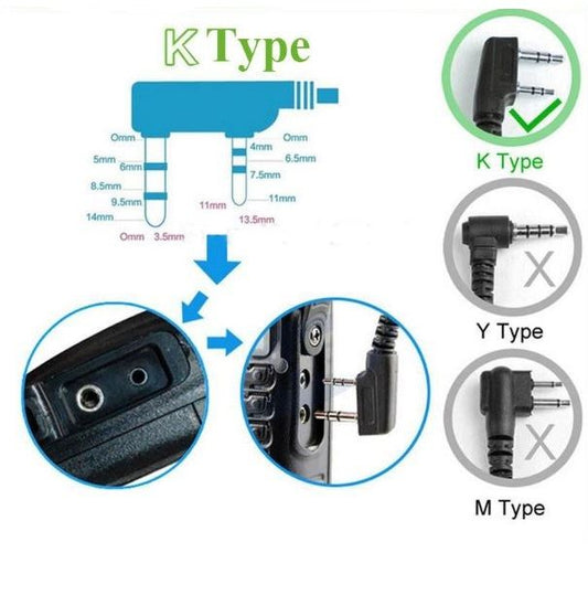 EARPHONE FOR WALKIE TALKIE - KENWOOD PLUG TYPE