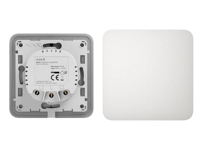 Ajax LightCore 1-gang smart switch module with button