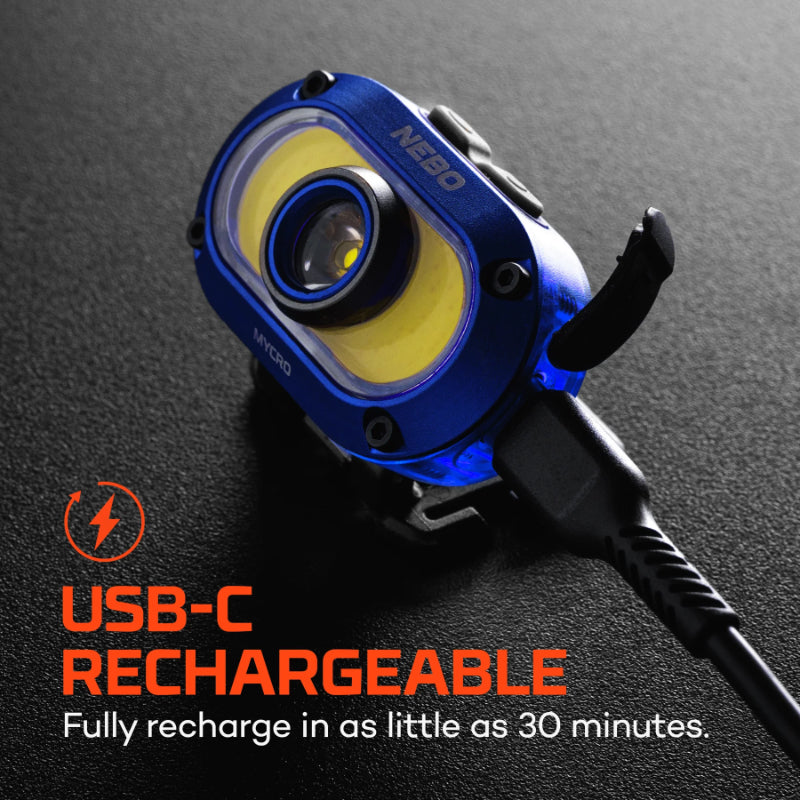 Nebo Mycro 550 Headlamp and Cap Light, Blue (4 of 8)