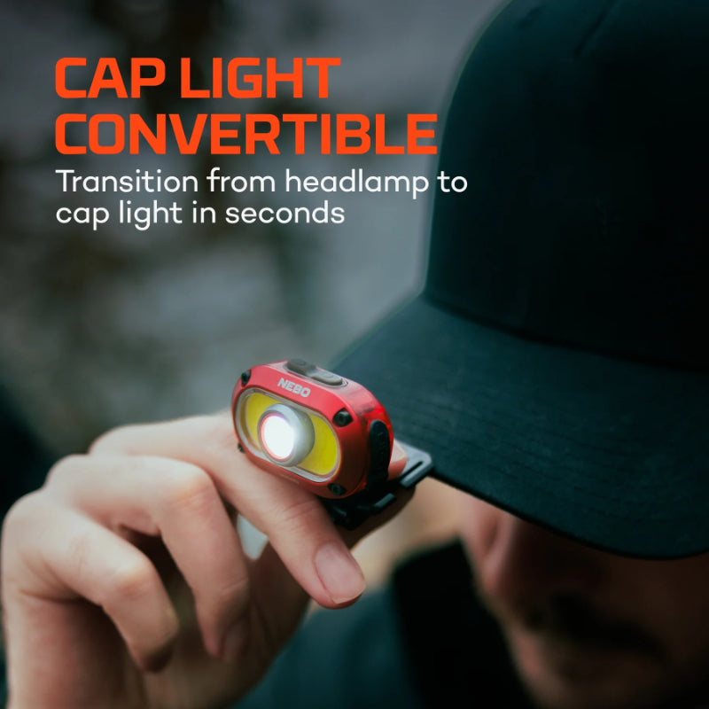 Nebo Mycro 550 Headlamp and Cap Light, Red (3 of 8)