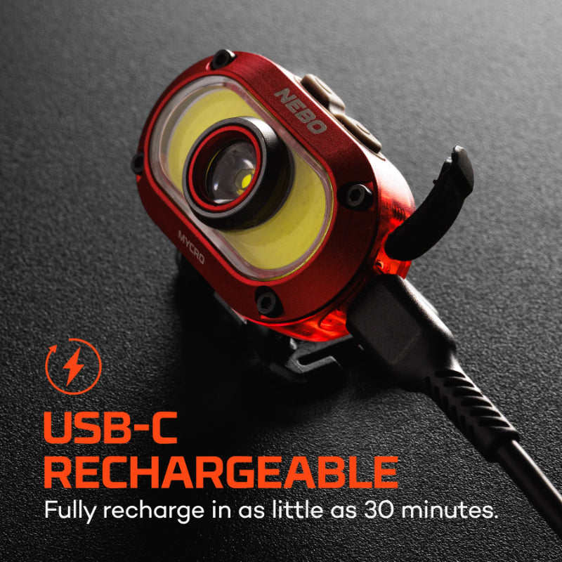 Nebo Mycro 550 Headlamp and Cap Light, Red (4 of 8)