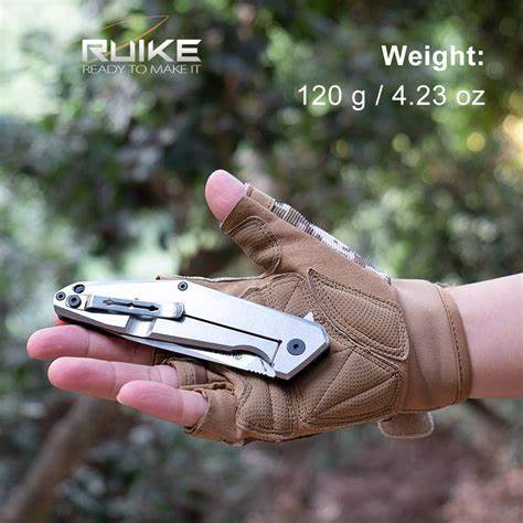 RUIKE KNIFE G10 BLACK FOLDING KNIFE D191-B