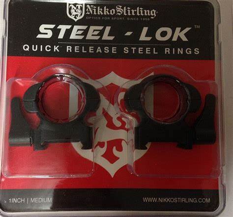 NIKKO STIRLING STEEL-LOK RINGS, 30MM LOW PICATINNY