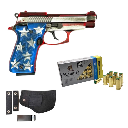 NIKSAN BP84 PATRIOT AMERICAN FLAG BLANK 9MM P.A.K