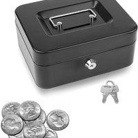 Mini petty cash drawer with keys black