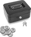 Mini petty cash drawer with keys black