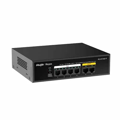 RUIJIE RG-ES106F-P POE SWITCH  6-PORT 100MBPS - NeonSales {{ shop.shopifyCountryName }}