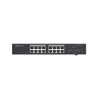 24 port network switch with PoE and two SFP ports, front view, for CCTV and security systems