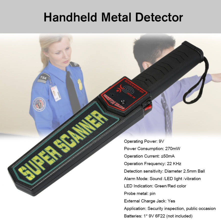 SUPER SCANNER HAND-HELD METAL DETECTOR