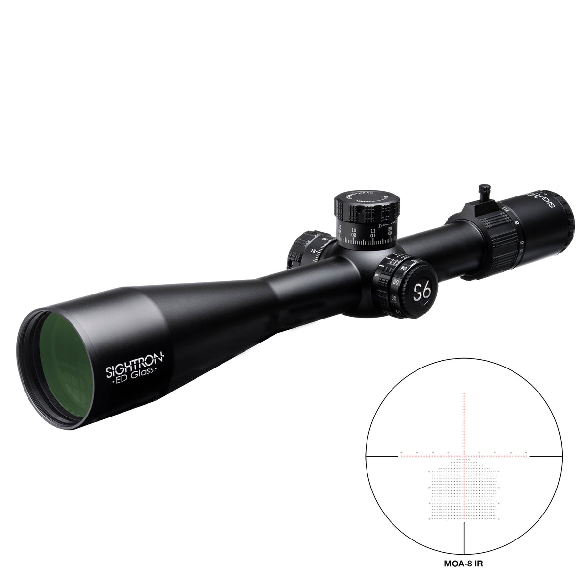 Sightron S6 5-30x56 ED FFP Zero Stop IR MOA-8 Scope