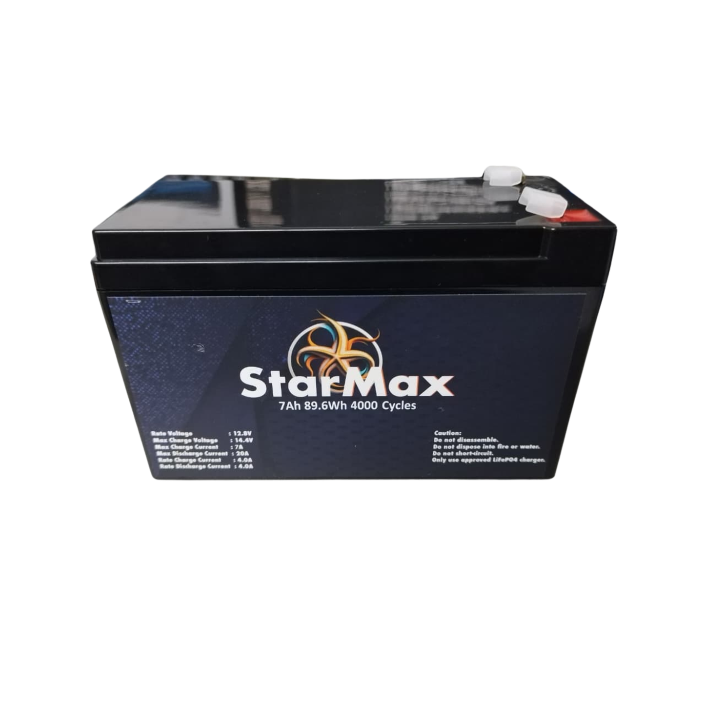 STARMAX 12.8V 7A LITHIUM-ION BATTERY - 4000 CYCLES