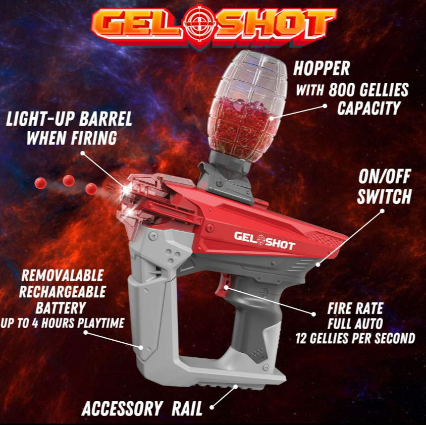 AVALANCHE GEL SHOT BLASTER RED - FULL AUTO