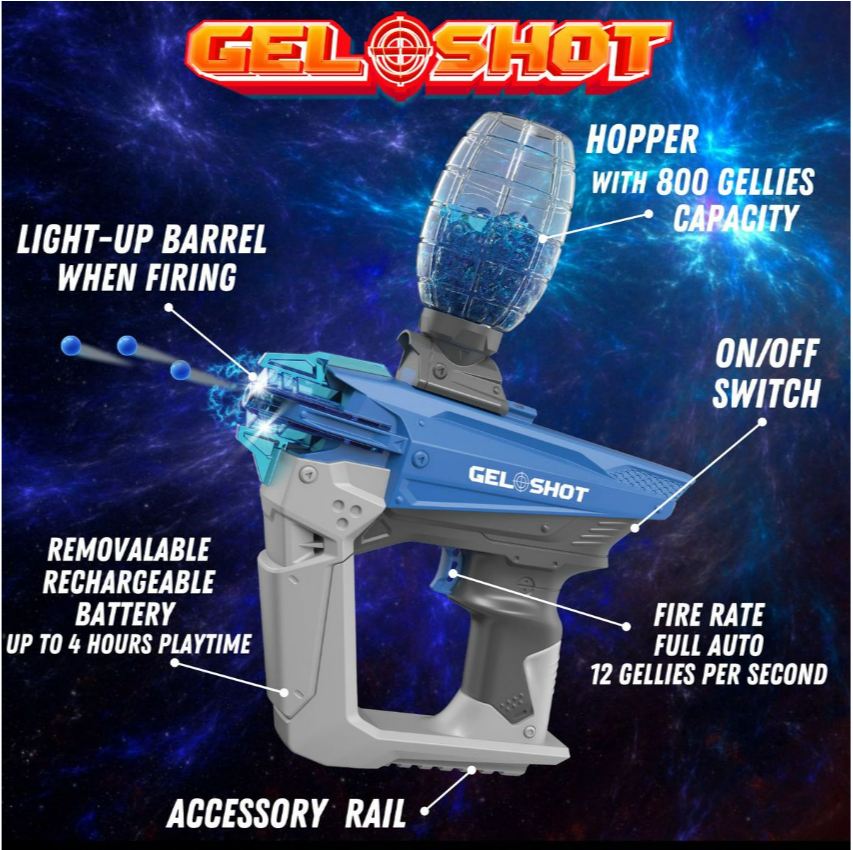 AVALANCHE GEL SHOT BLASTER BLUE - FULL AUTO