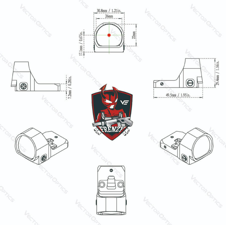 VECTOR OPTICS SCRD-59 FRENZY-X 1X22X26 AUT RED DOT - NeonSales {{ shop.shopifyCountryName }}