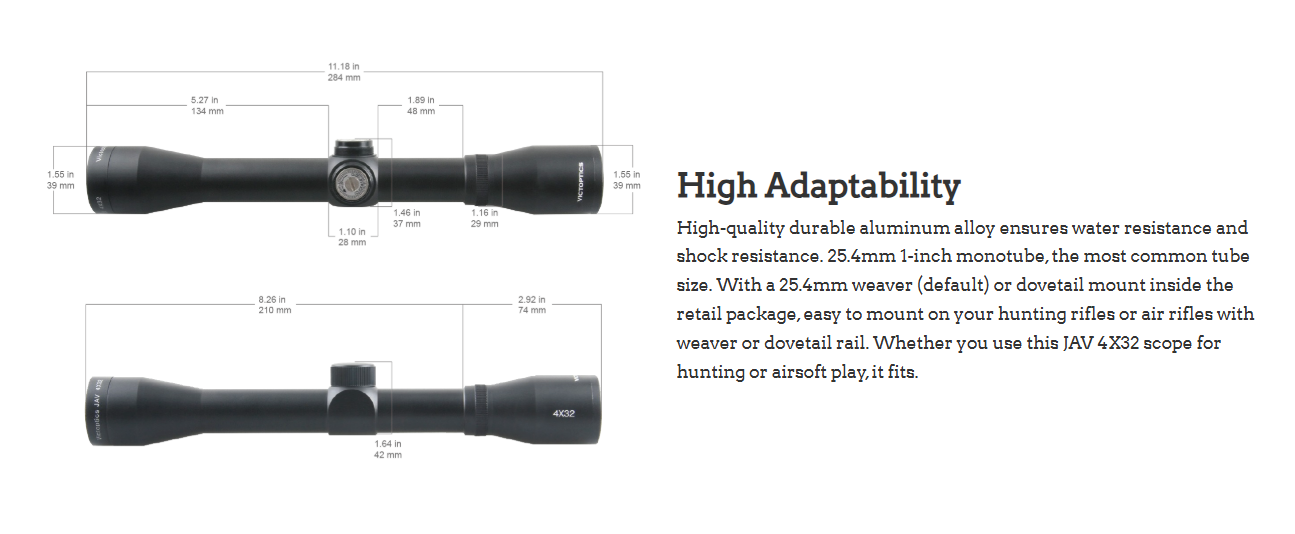 VICTO OPTICS RIFLE SCOPE OPSL19 JAV 4X32 - NeonSales {{ shop.shopifyCountryName }}
