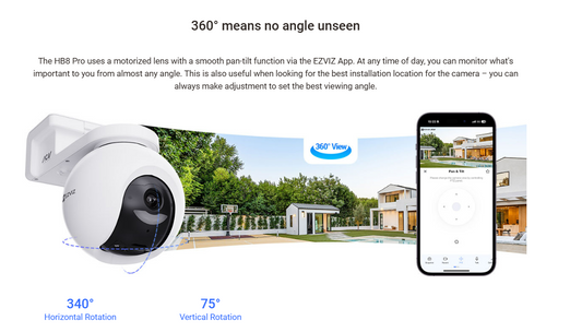 EZVIZ HB8 4K PRO + SOLAR PANEL SMART CAMERA