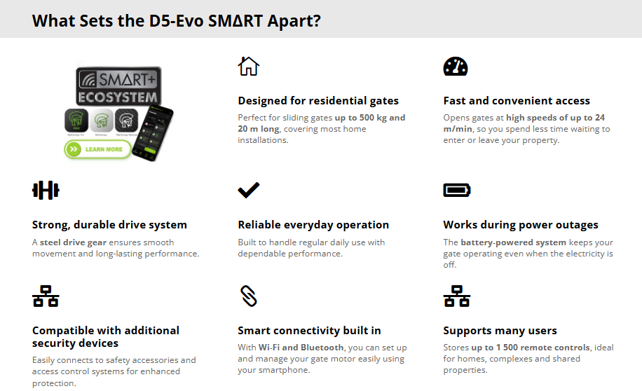 CENTURION D5 EVO SMART PLUS + 2 RACKS + 1 BATTERY