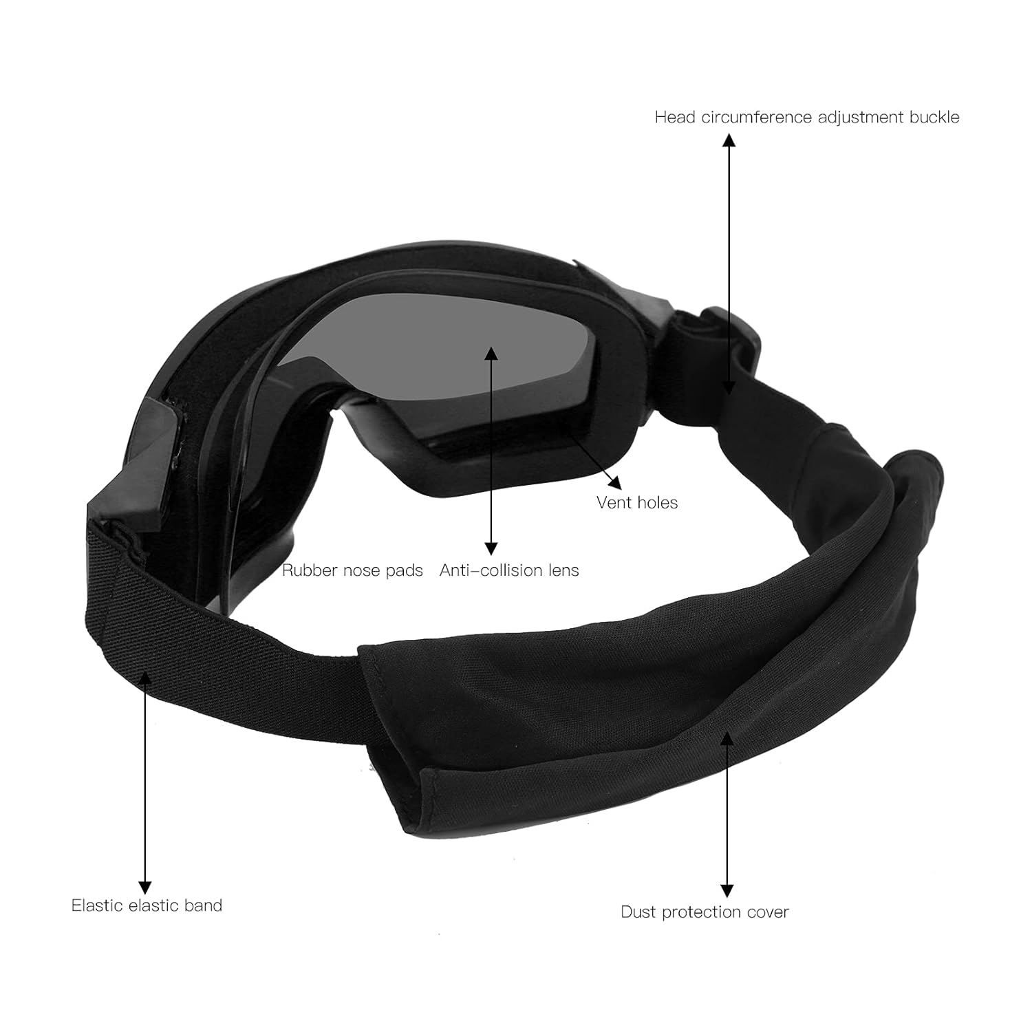 TATICAL GOGGLES WITH 2 INTERCHANGEABLE LENS JY-26