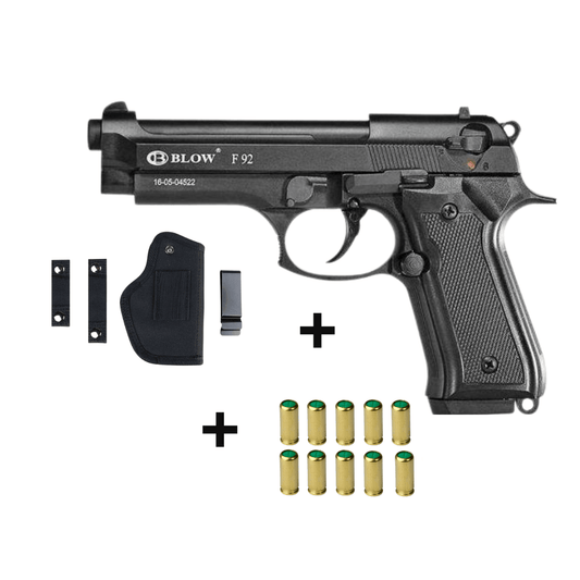 BLOW F92 BLANK GUN + 10 BLANKS + HOLSTER