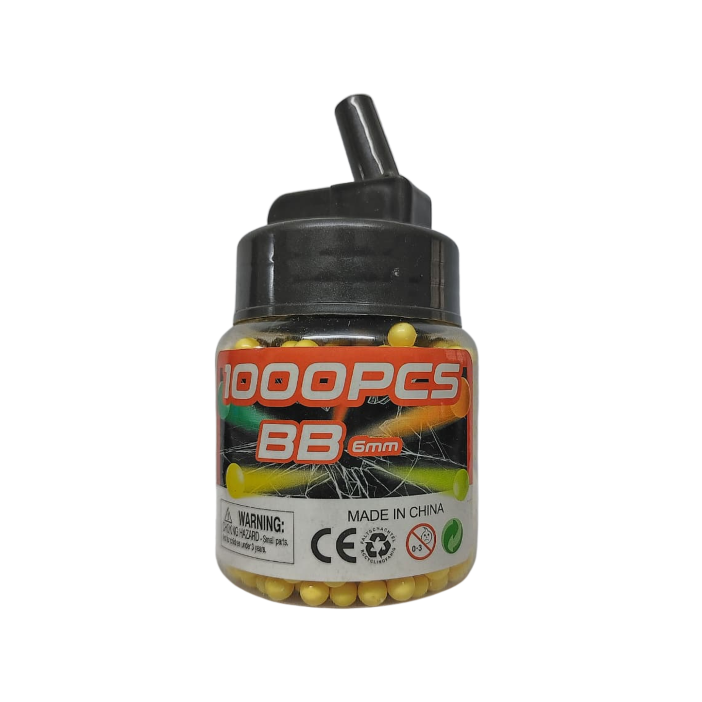 PLASTIC 6MM YELLOW BB'S - 1000'S