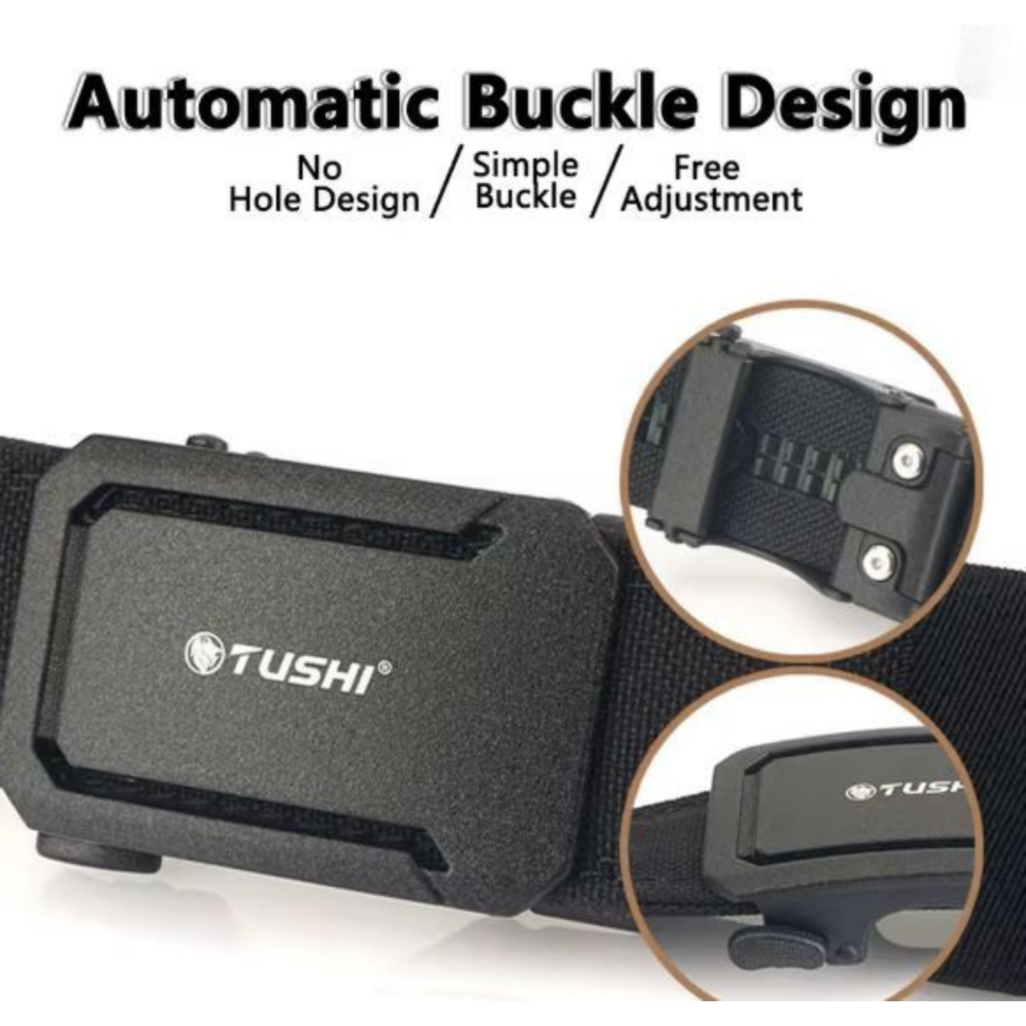 TUSHI MEN'S TACTICAL NYLON BELT