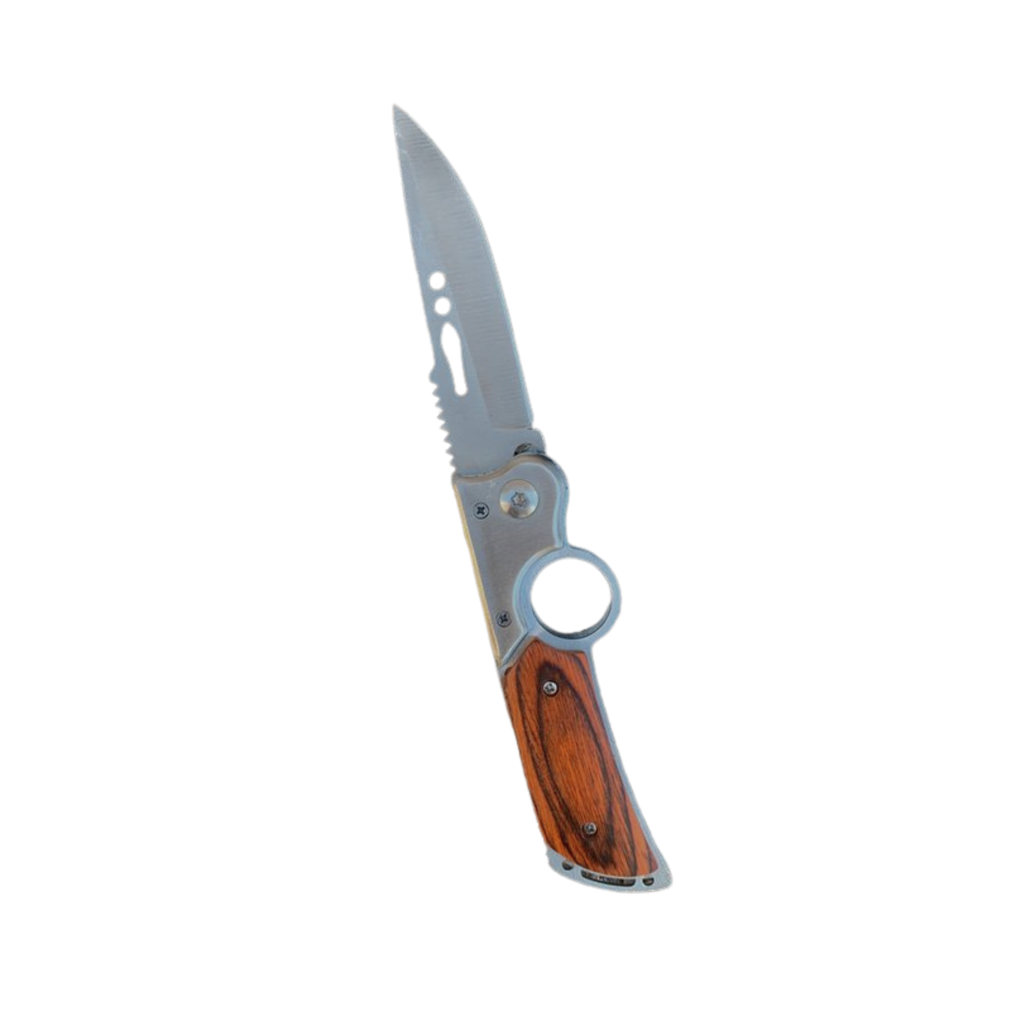 SANDFACE PUSH BUTTON KNIFE WITH FINGER LOOP - 659