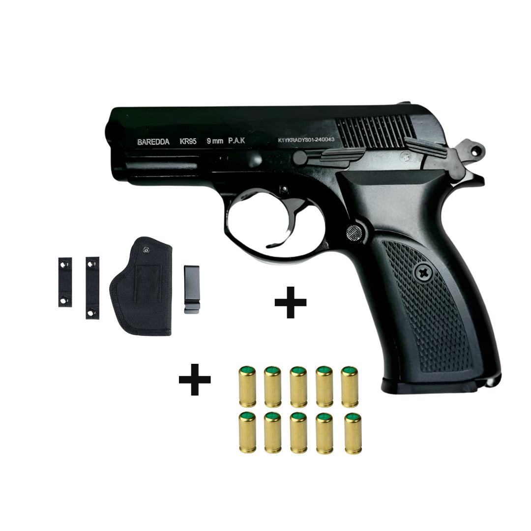 BAREDDA KR95 BLANK GUN + 10 BLANKS + HOLSTER - NeonSales {{ shop.shopifyCountryName }}
