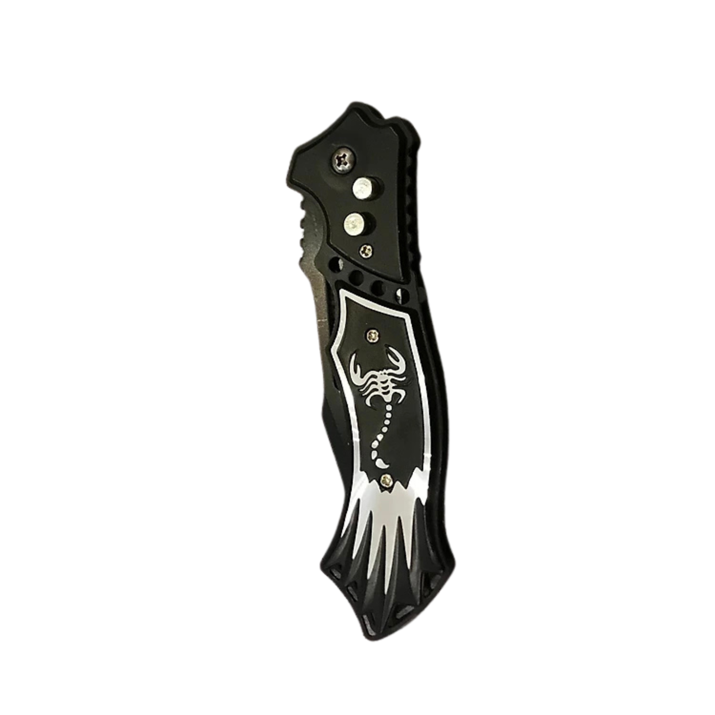 SCORPION BUTTON OPENING KNIFE BLACK - K860