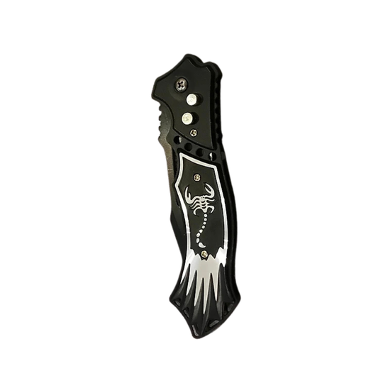 SCORPION BUTTON OPENING KNIFE BLACK - K860