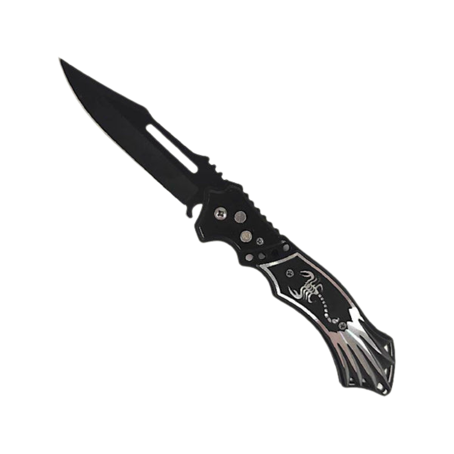 SCORPION BUTTON OPENING KNIFE BLACK - K860