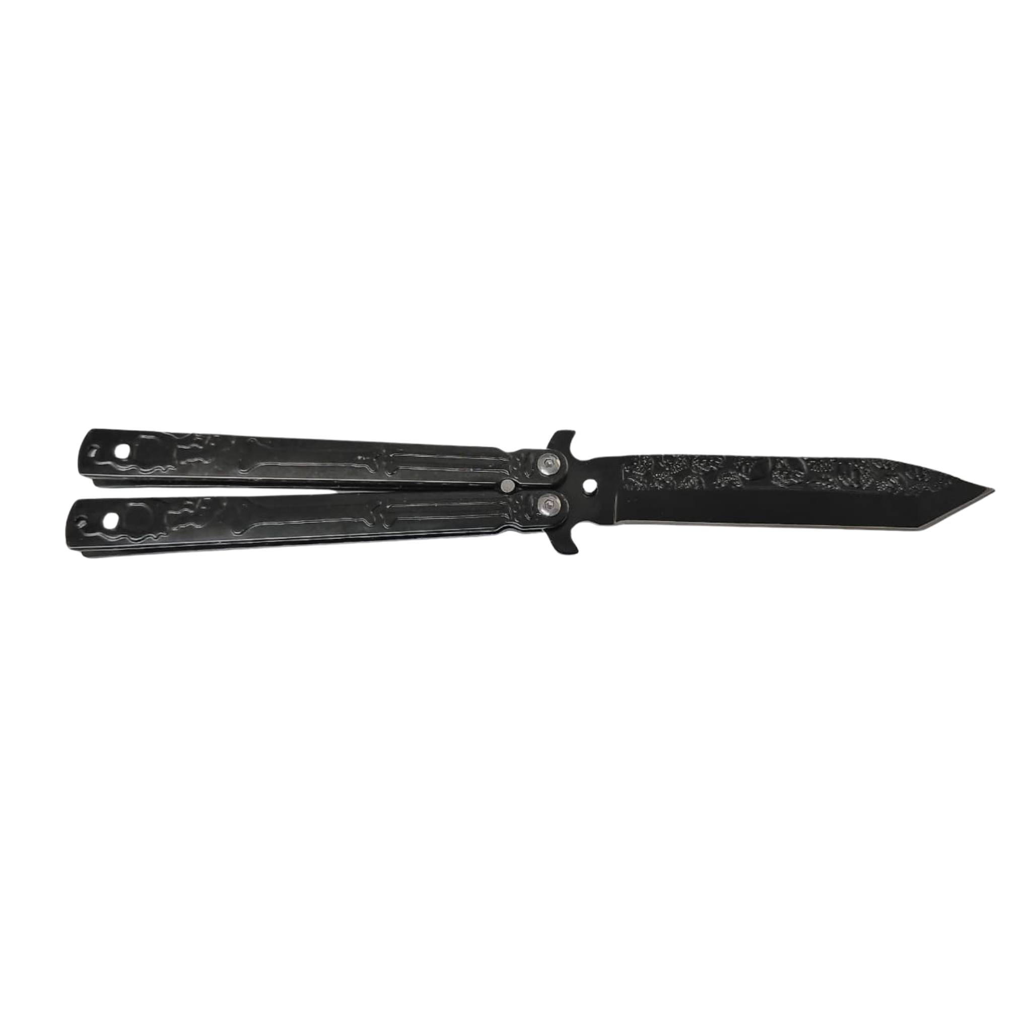 BUTTERFLY KNIFE WITH LATCH LOCK - BLACK