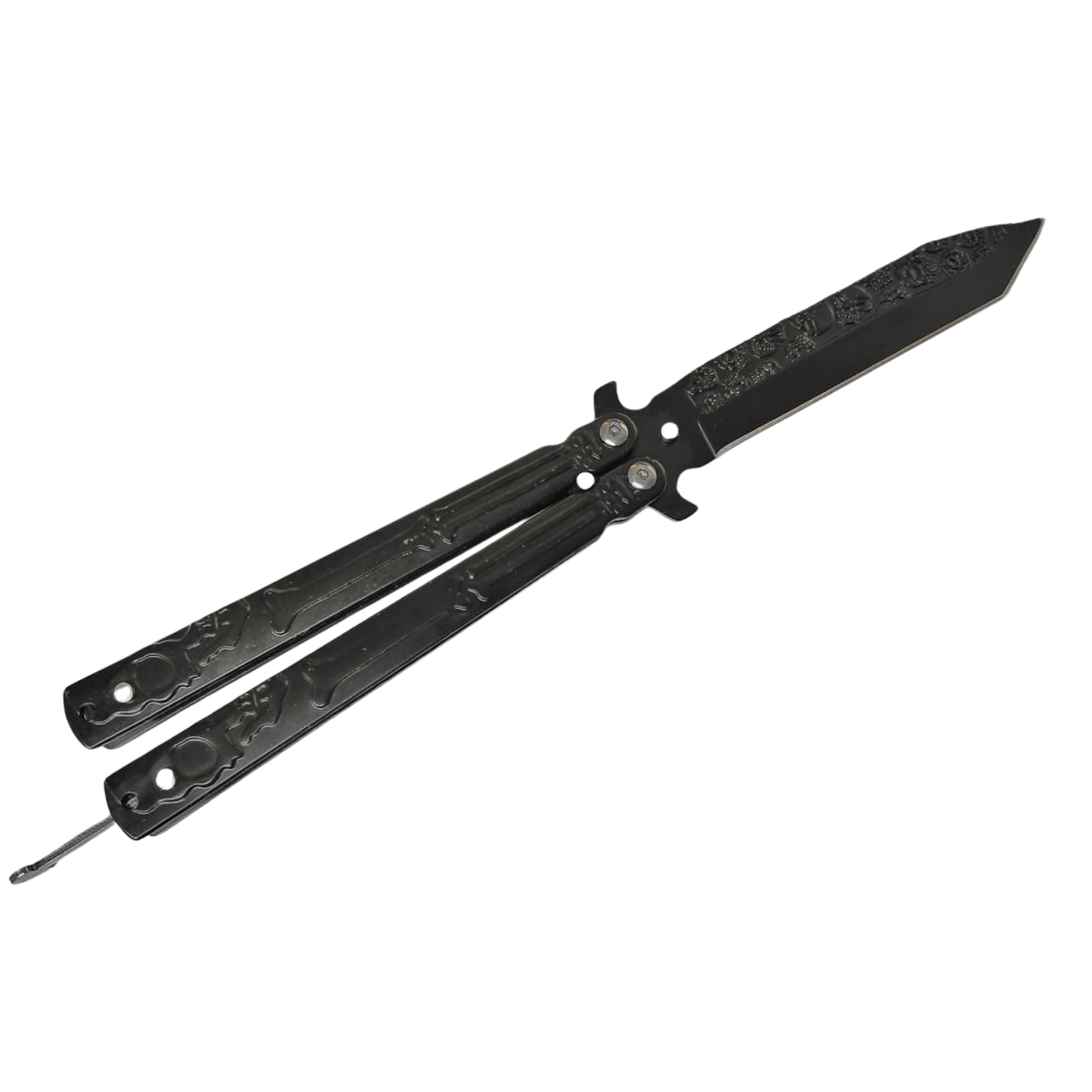 BUTTERFLY KNIFE WITH LATCH LOCK - BLACK
