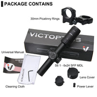 VECTOR OPTICS - S6 RIFLE SCOPE 1-6X24 SFP LPVO - NeonSales {{ shop.shopifyCountryName }}