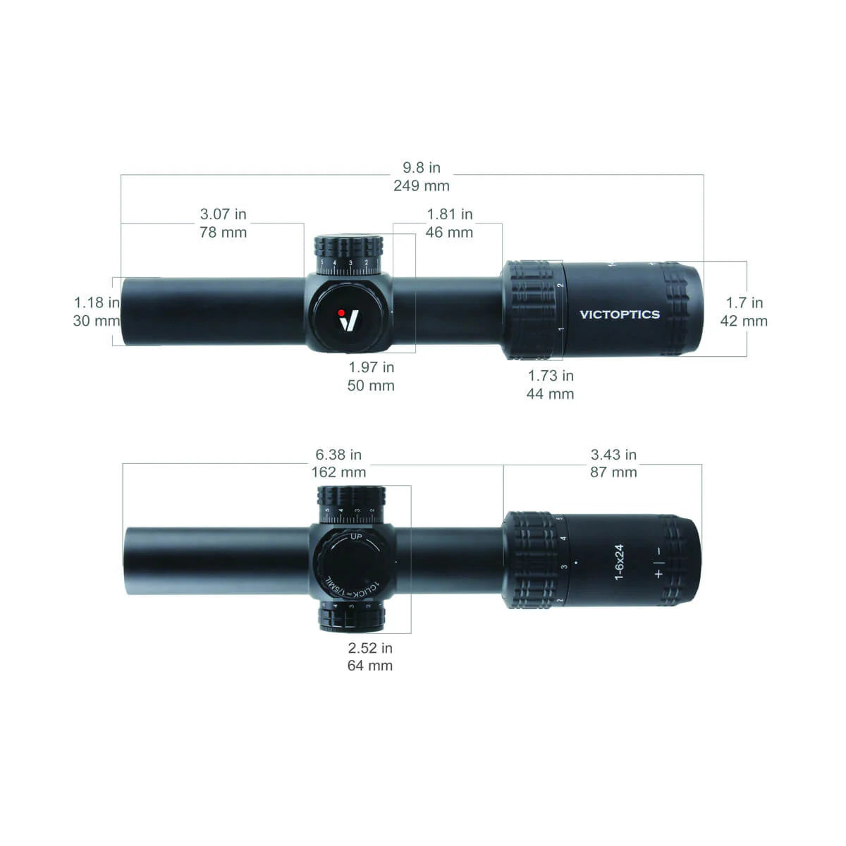 VECTOR OPTICS - S6 RIFLE SCOPE 1-6X24 SFP LPVO - NeonSales {{ shop.shopifyCountryName }}