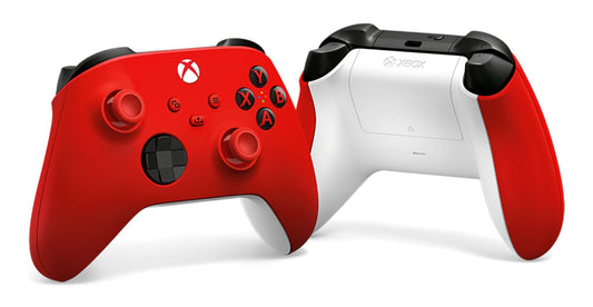 Xbox Wireless Controller Pulse Red front and rear view