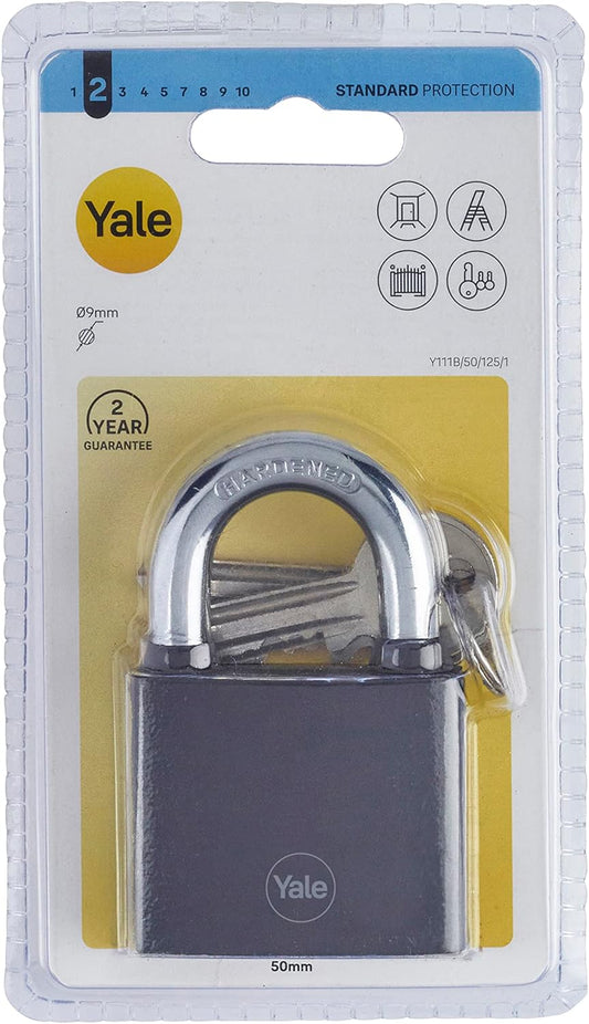 YALE CAST IRON PADLOCK - 50MM OPEN SHACKLE