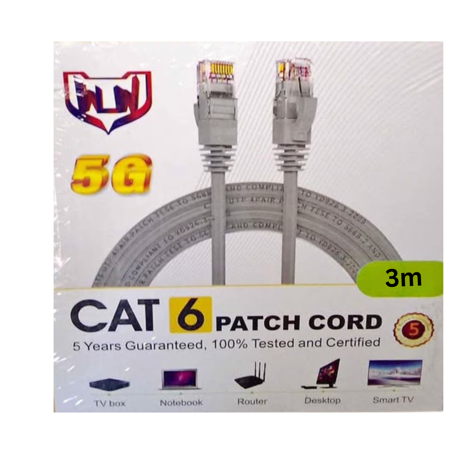 ANDOWL CAT 6 NETWORK CABLE - 3M