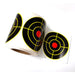3-inch adhesive splatter targets, 100 per roll, yellow and black