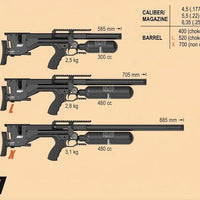 AIRMAKS KRAIT L PCP RIFLE 480CC - .22 CAL - NeonSales {{ shop.shopifyCountryName }}