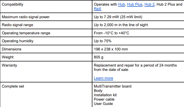 AJAX MULTI TRANSMITTER - BLACK - NeonSales South Africa