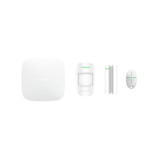 Ajax Hub Plus starter alarm kit in white